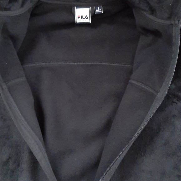 NWT FILA Women's Black Fleece Zip Up Jacket, Size Small - Picture 8 of 11